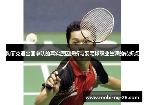 陶菲克退出国家队的真实原因探析与羽毛球职业生涯的转折点